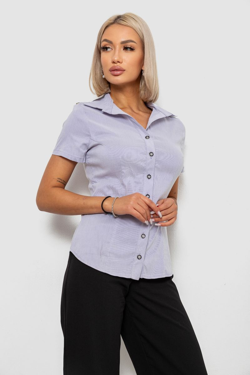 Сорочка класична в смужку, колір бузковий, 230R668