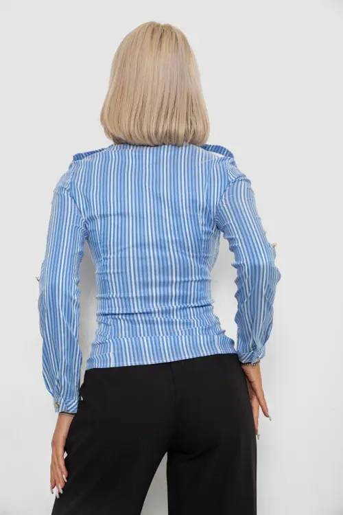 Сорочка класична в смужку, колір блакитний, 230R646-1