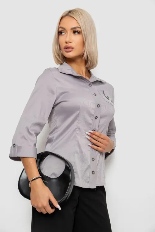 Сорочка класична в смужку, колір сірий, 230R645
