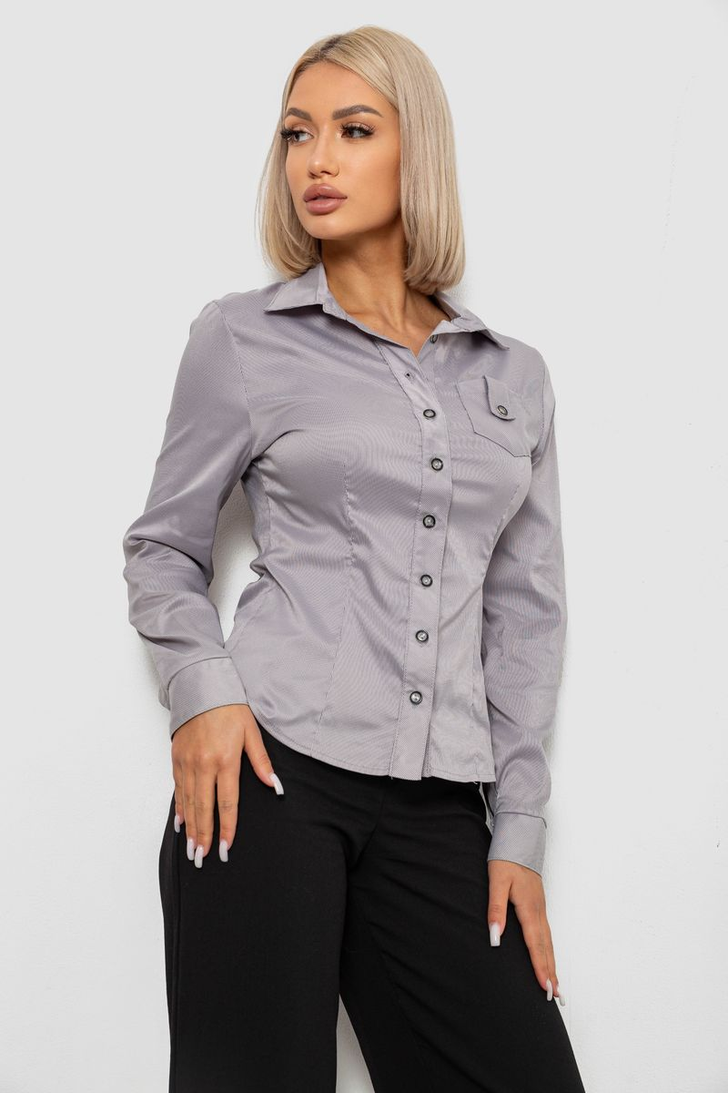 Сорочка класична в смужку, колір сірий, 230R644
