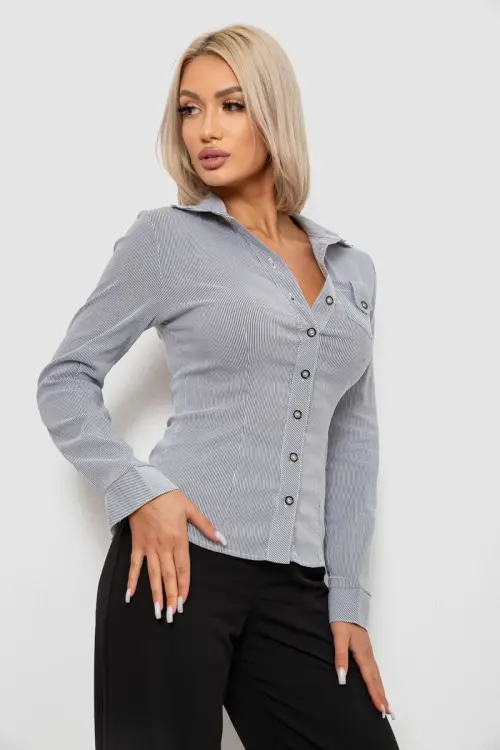 Сорочка класична в смужку, колір сірий, 230R644-1