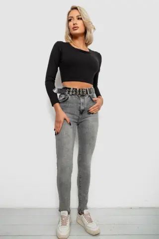 Джинси жіночі Skinny, колір сірий, 244R00624