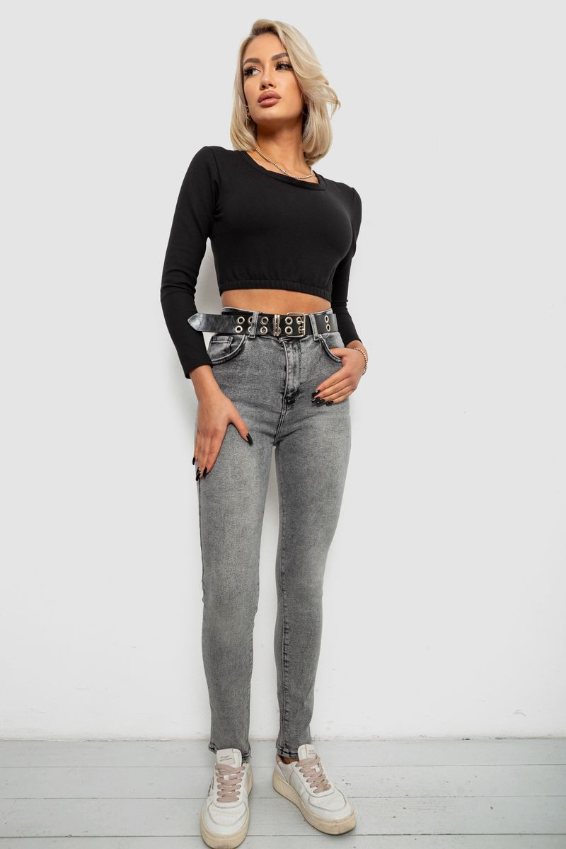 Джинси жіночі Skinny, колір сірий, 244R00624