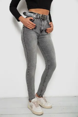 Джинси жіночі Skinny, колір сірий, 244R00624