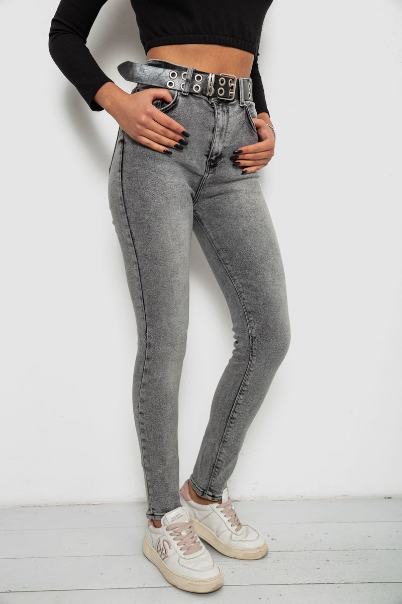Джинси жіночі Skinny, колір сірий, 244R00624