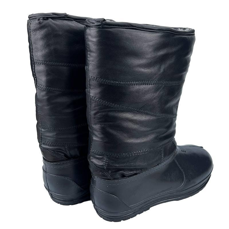 Men's Felt Boots with Leather Galosh Sanlin Black