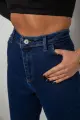 Джинси жіночі однотонні Skinny Fit, колір синій, 244R5279 - Фото 5
