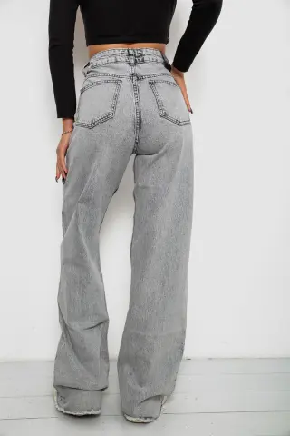 Джинси жіночі Straight fit, колір сірий, 244R1009