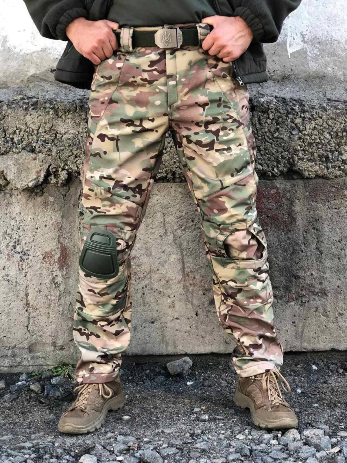 Штани Soft Shell Утеплені Мультикам Viking під наколінники 2.0