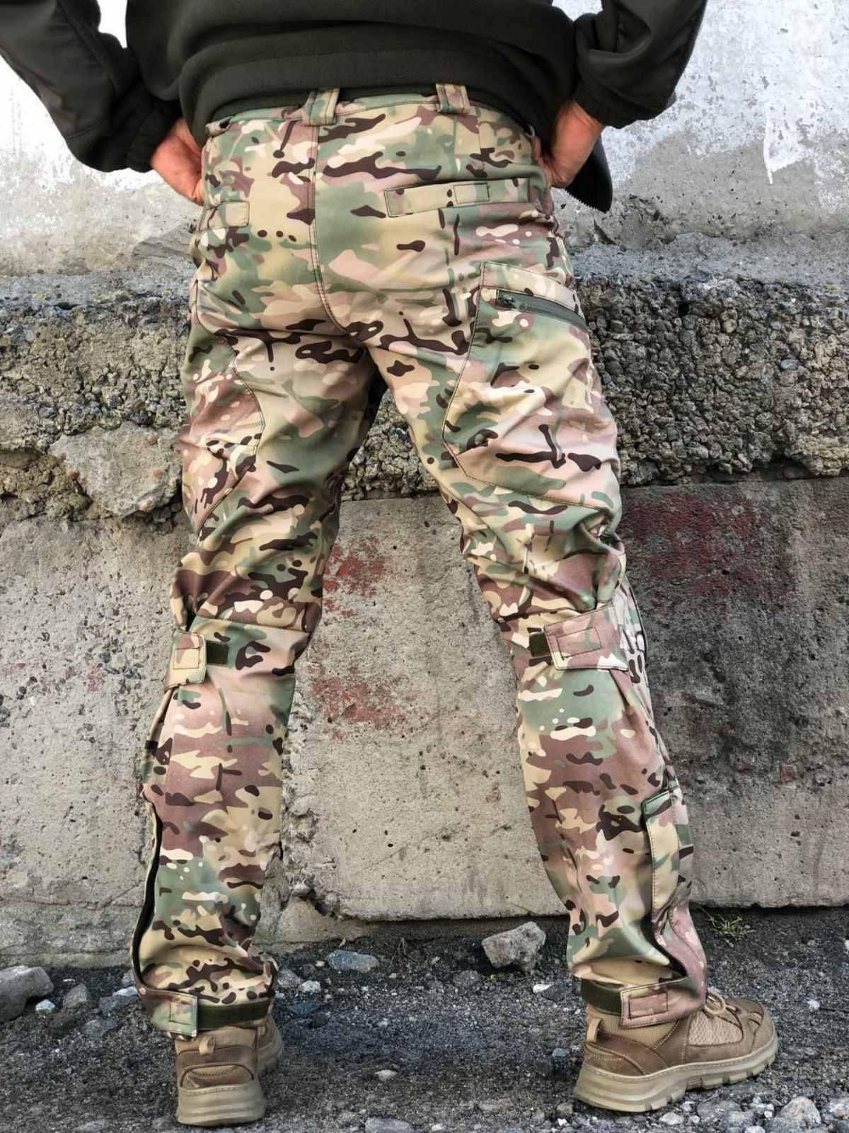 Штани Soft Shell Утеплені Мультикам Viking під наколінники 2.0