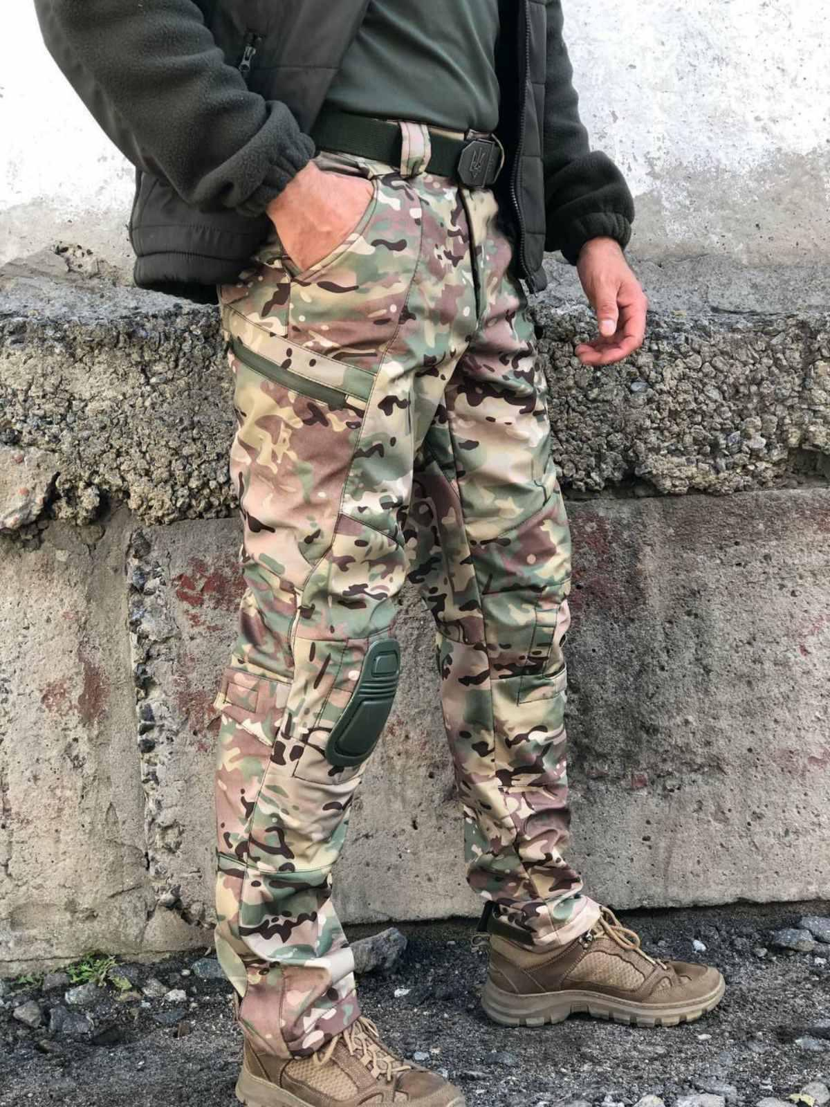Штани Soft Shell Утеплені Мультикам Viking під наколінники 2.0
