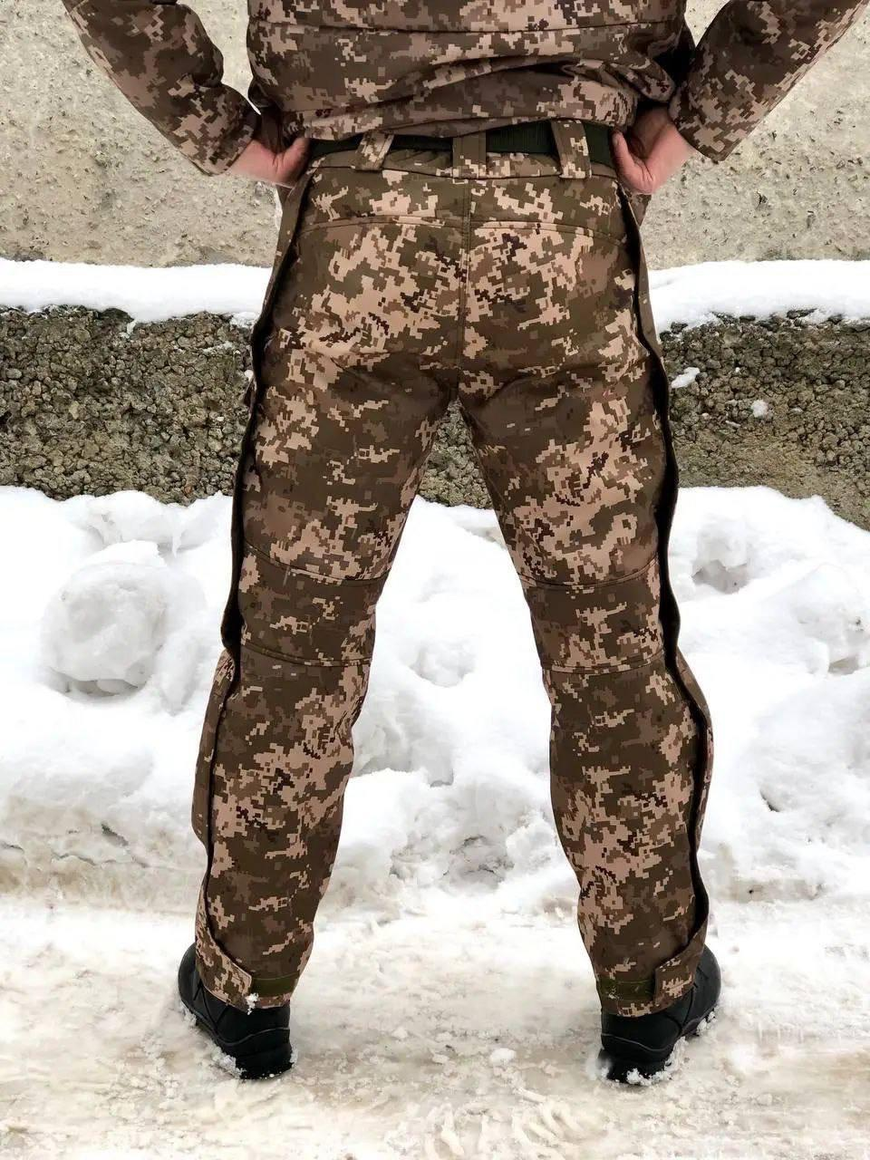 Зимові штани Піксель Soft Shell Viking Блискавка по довжині