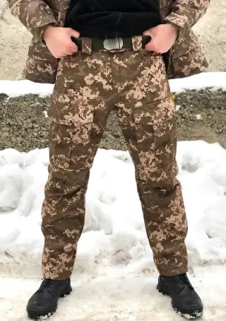 Штани тактичні утеплені Viking софтшел на флісі з бічними блискавками піксель
