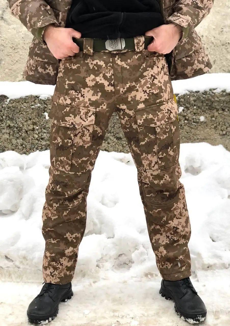 Зимові штани Піксель Soft Shell Viking Блискавка по довжині