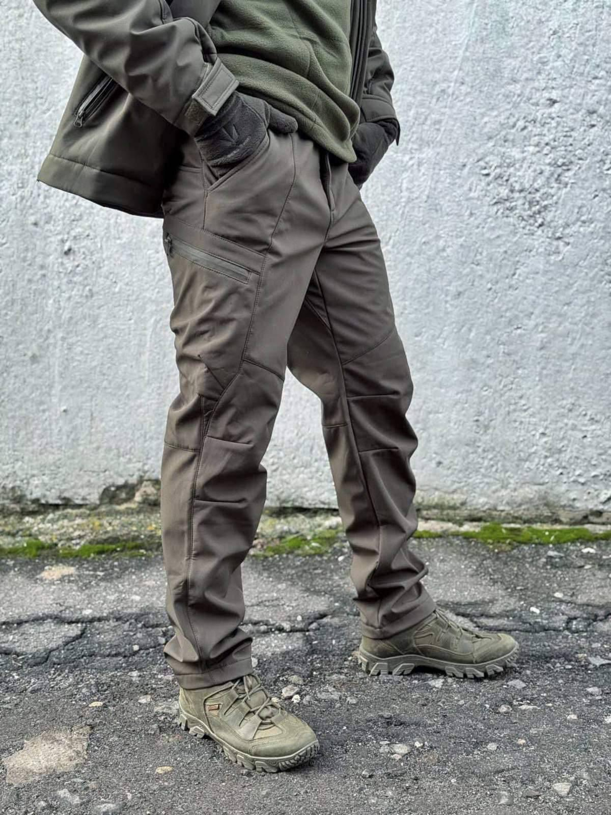 Штани Soft Shell Олива Viking 2.0 Поселений матеріал та нитка