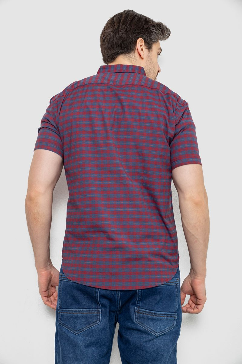 Сорочка чоловіча в клітинку, колір джинс, 186R6918-10