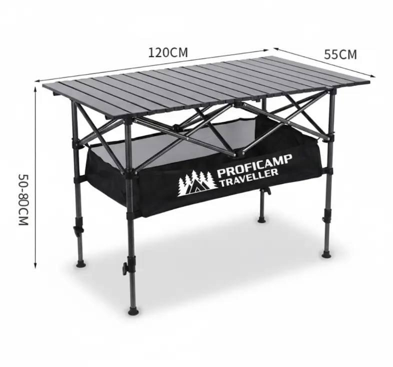 Складной кемпинговый стол PROFICAMP TRAVELLER 120 × 55 см регулируемая высота 50–80 см