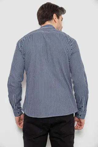 Сорочка чоловіча в смужку, колір синій, 186R2091