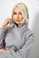 Спортивний костюм жіночий на флісі, колір сірий, 257R87 - Фото 5