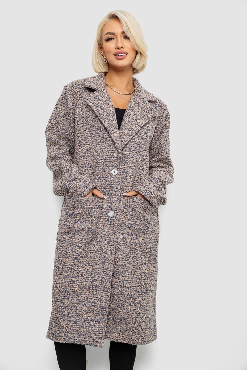 Пальто жіноче без підкладки, колір пудрово-синій, 257R99