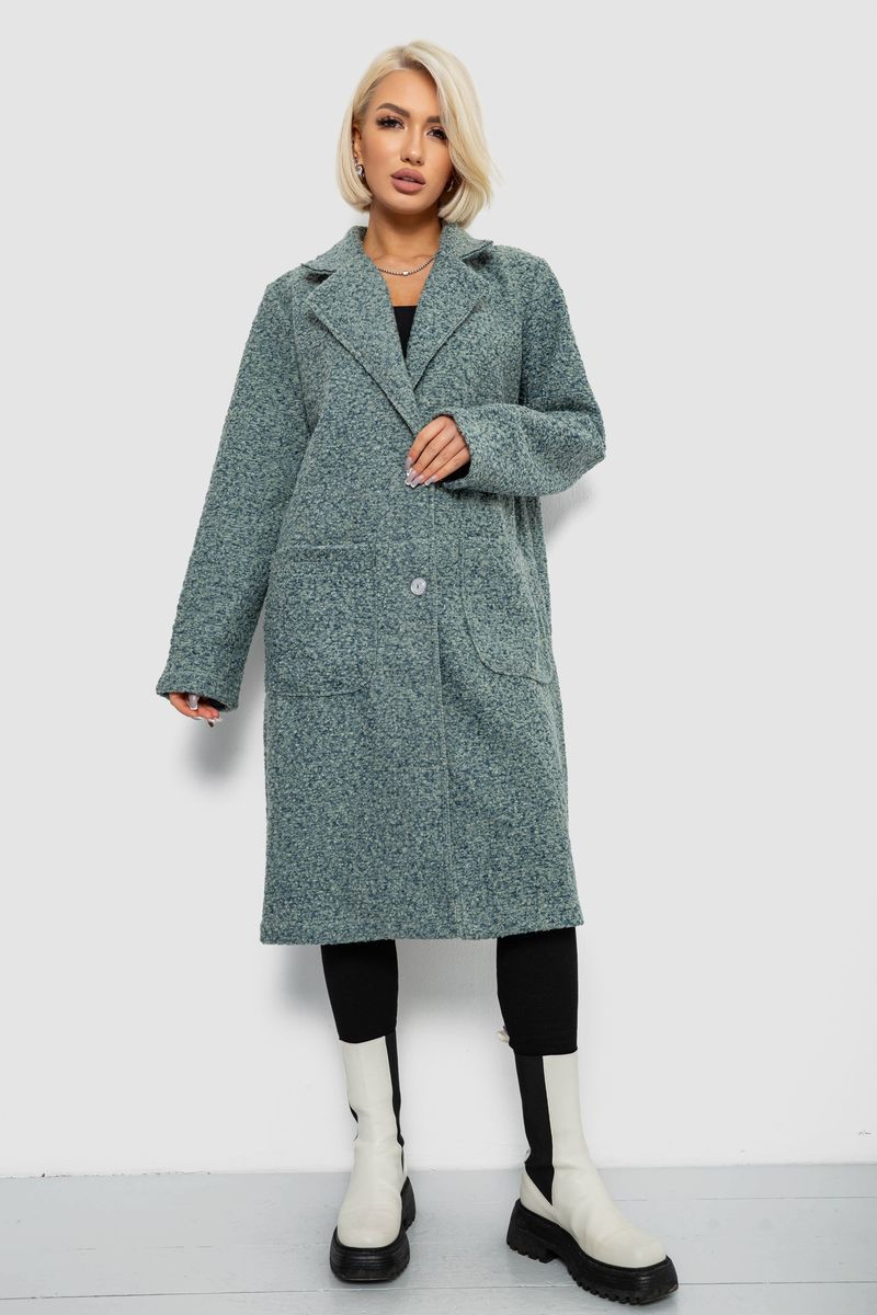 Пальто жіноче без підкладки, колір оливковий, 257R99