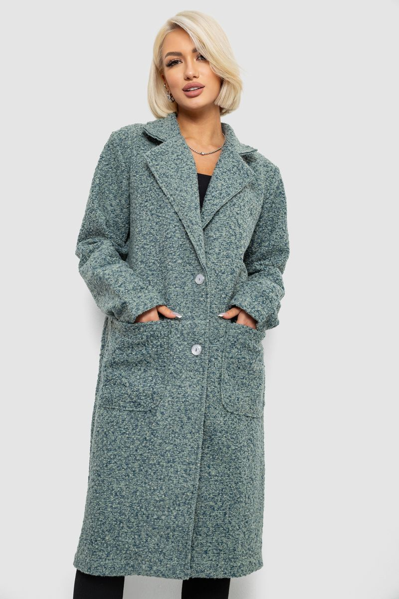 Пальто жіноче без підкладки, колір оливковий, 257R99