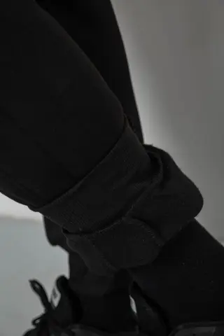 Спортивні штани чоловічі на флісі, колір чорний, 129RA9995