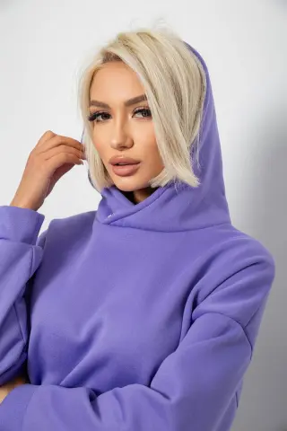 Спортивний костюм жіночий на флісі, колір бузковий, 257R88