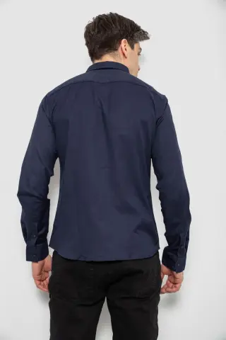 Сорочка чоловіча однотонна, колір синій, 186R6917-1