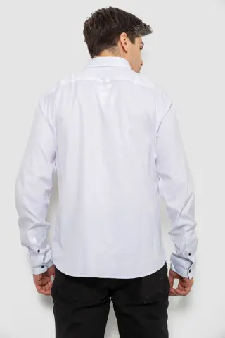 Сорочка чоловіча однотонна, колір білий, 186R6917-1
