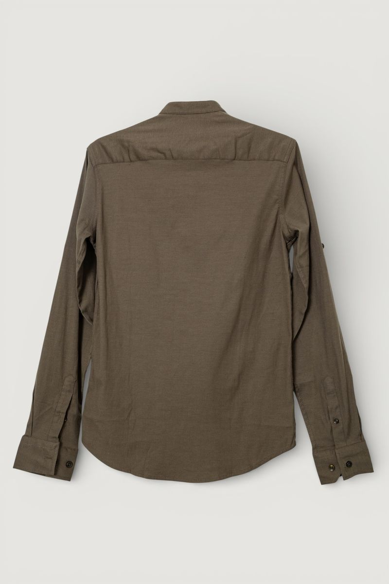 Сорочка чоловіча однотонна, колір хакі, 186R6919