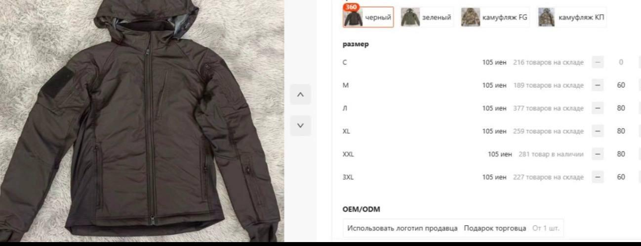 Куртка YINREN з еластичними вставками Чорна Полегшена