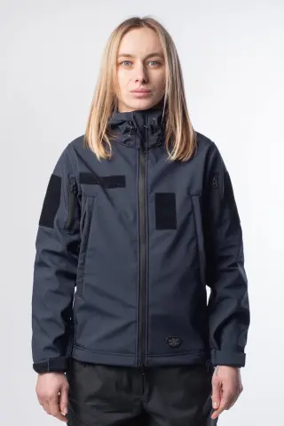 Куртка жіноча Синя Soft Shell Military Lady ДСНС