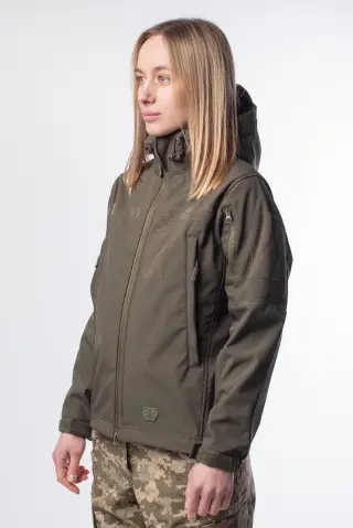 Куртка жіноча Олива Soft Shell Military Lady