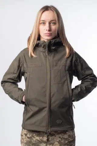 Куртка жіноча Олива Soft Shell Military Lady