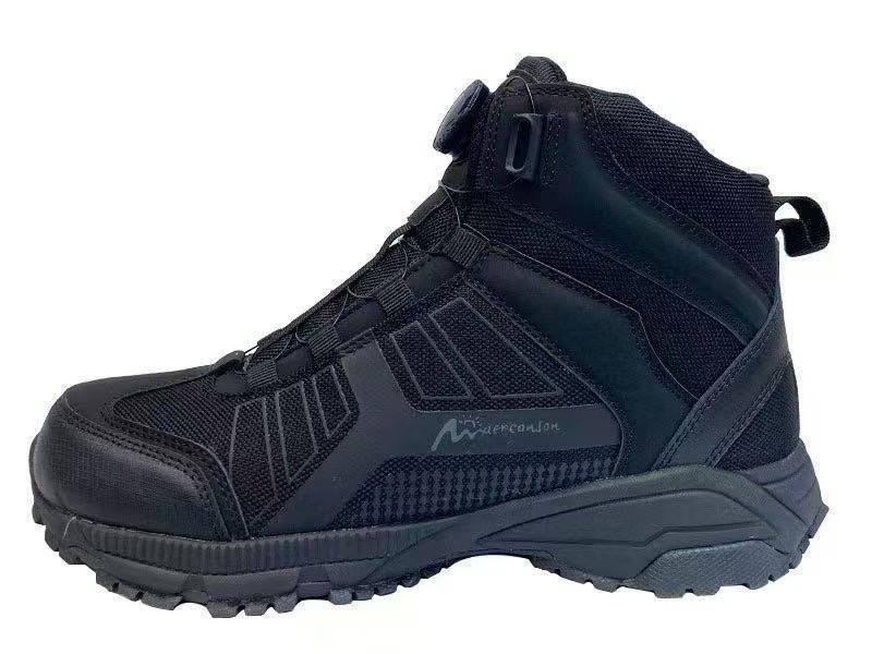 Tactical Military Demi-Season Boots with Auto-Lacing Maercanson Black