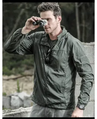 Waterproof Quick-Drying Tactical Jacket for Men with Hood Call Dragon Olive