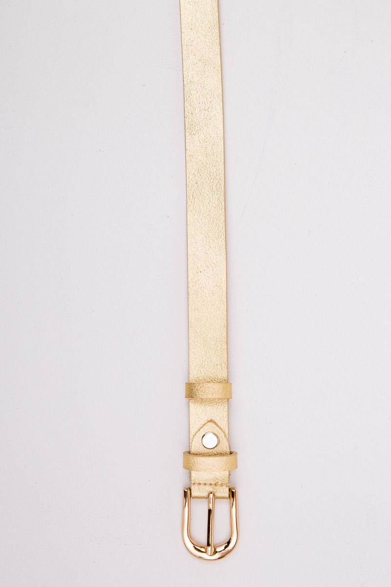 Жіночий ремінь з еко-шкіри, колір Золотистий, 196RL2010W22
