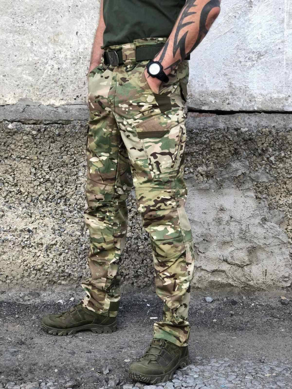 Штани Штурмові Мультикам Армована нитка 🪡 Посилена тканина