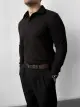 Black Long-Sleeve Polo Shirt - Photo 2