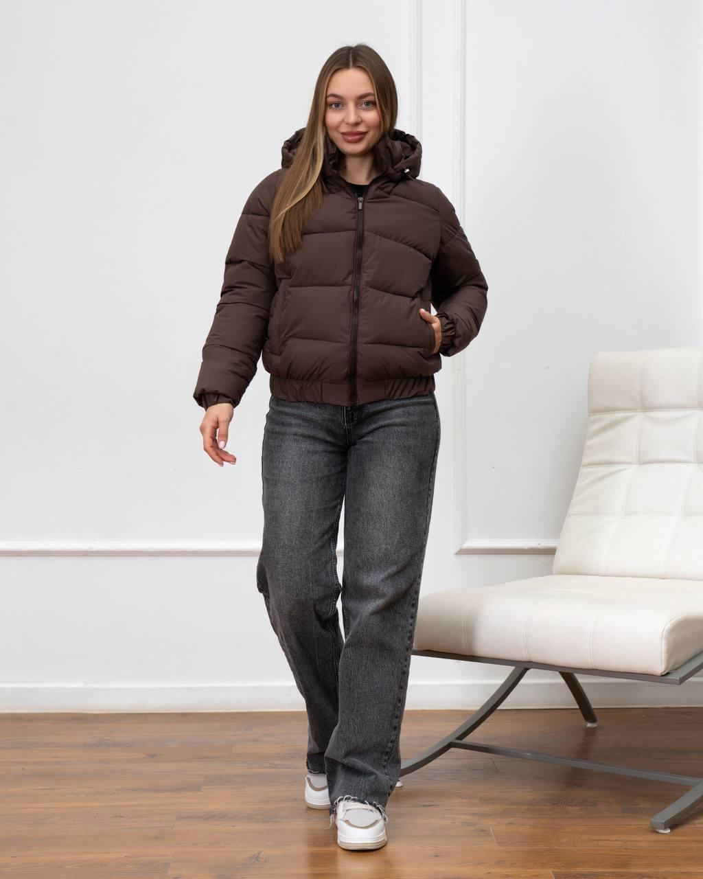 Brown Jacket Without Diamond Quilting