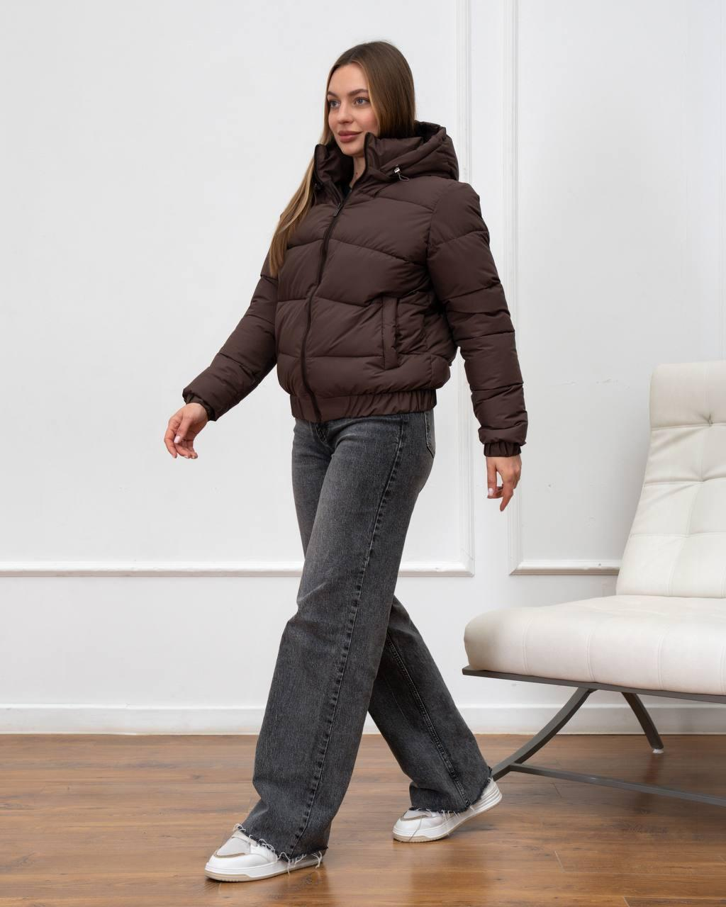Brown Jacket Without Diamond Quilting