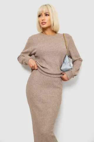 Костюм жіночий повсякденний, колір мокко, 257R130