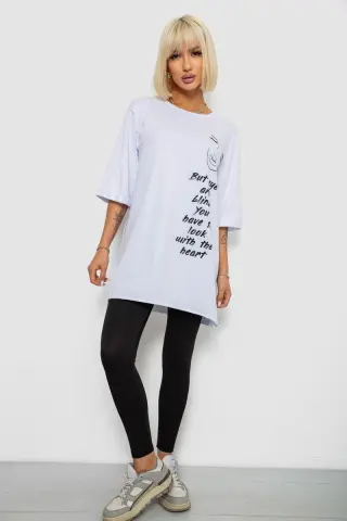 Футболка жіноча з принтом, колір білий, 244R2008