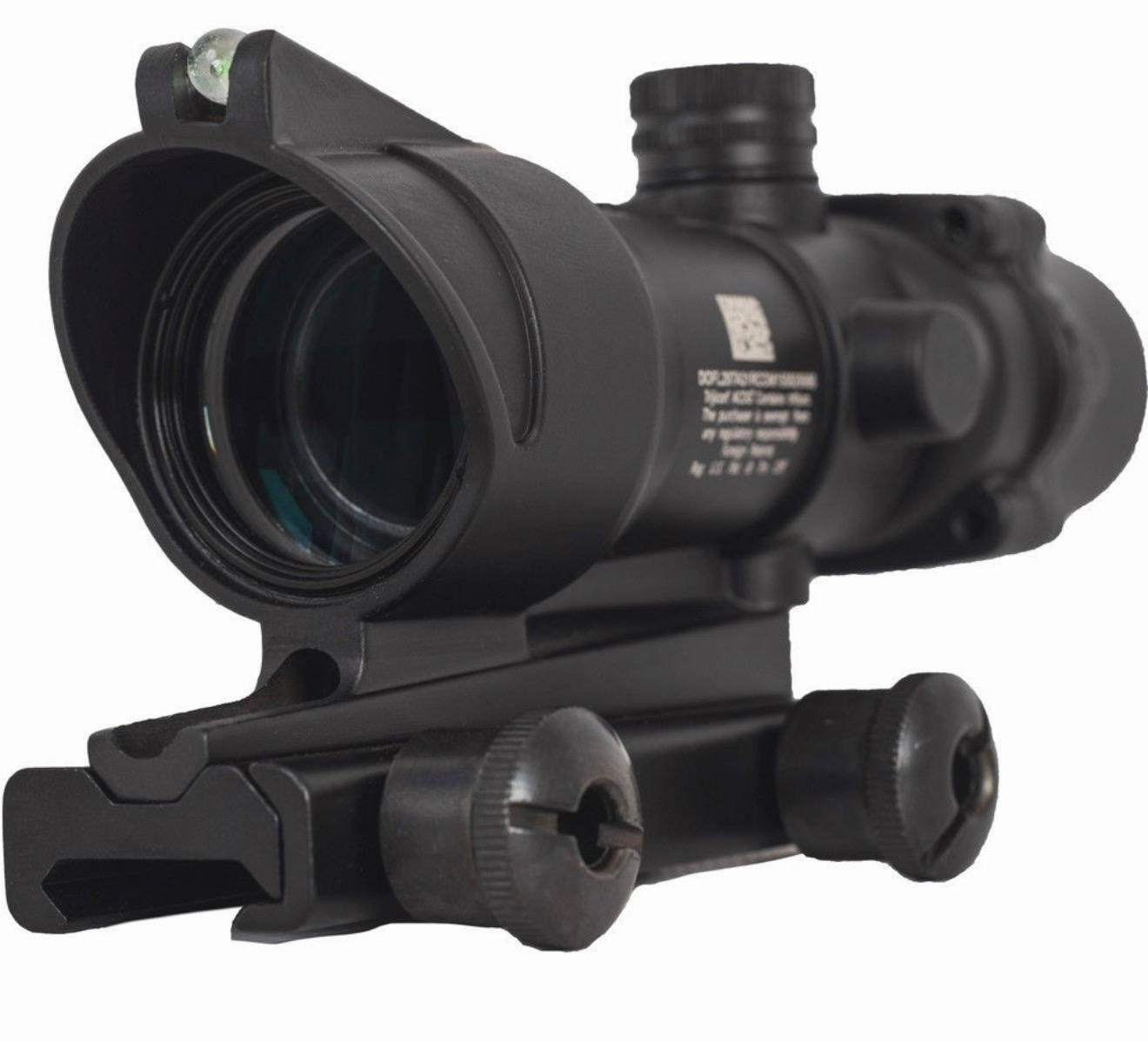 Оптичний приціл Trijicon ACOG 4x32 з прицільною сіткою Green Chevron, Black