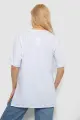 Футболка жіноча однотонна, колір білий, 244R1036-5 - Фото 4