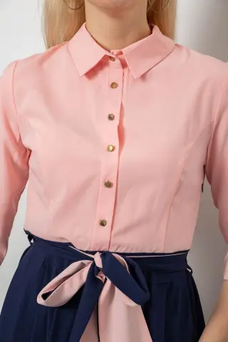Сукня жіноча софт, колір персиково-синій, 230R79-12