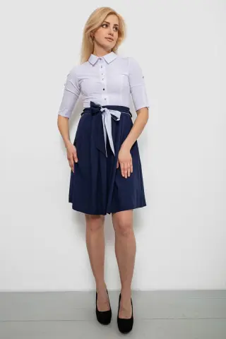 Сукня жіноча софт, колір біло-синій, 230R79-11