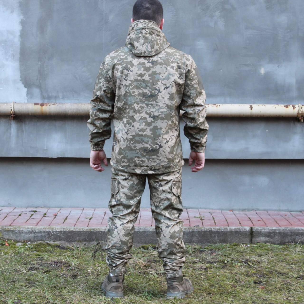 Тактична весняна куртка Soft Shel Піксель