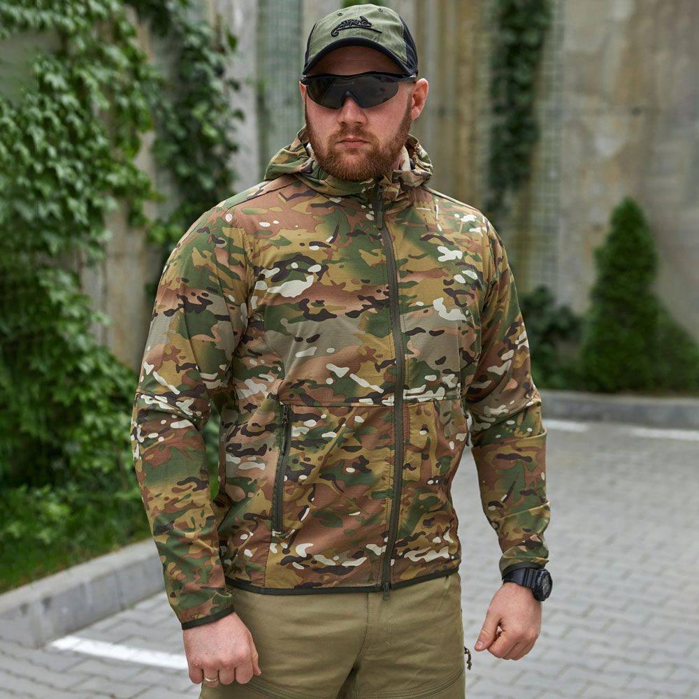 Легка тактична водонепроникна куртка Military мультикам